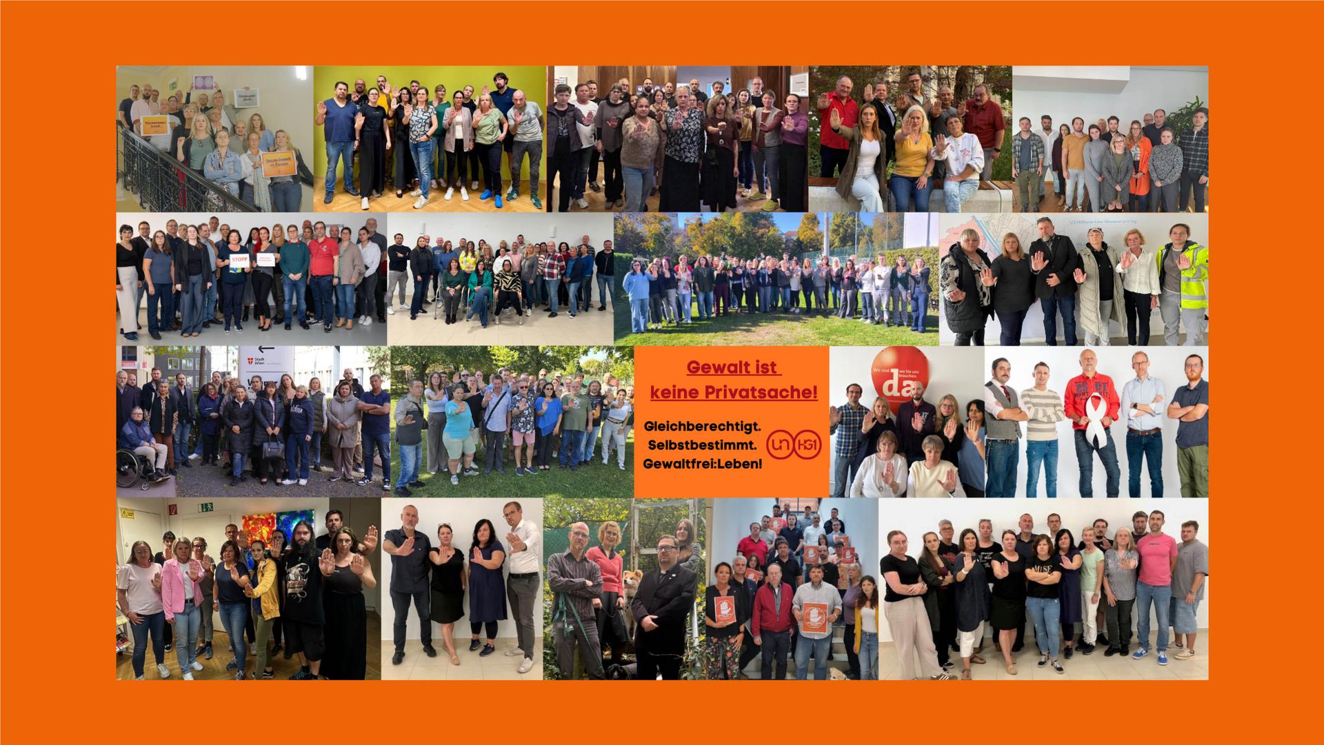 Die Dienststellenausschüsse der Hauptgruppe 1 setzen gemeinsam ein Zeichen gegen Gewalt an Frauen und Mädchen.